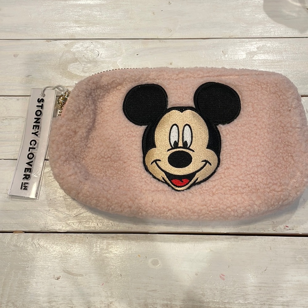 Stoney Clover Lane SCL Fable Mickey Cozy Rose Sherpa Small Pouch